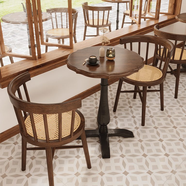 Solid wood cafe furniture set