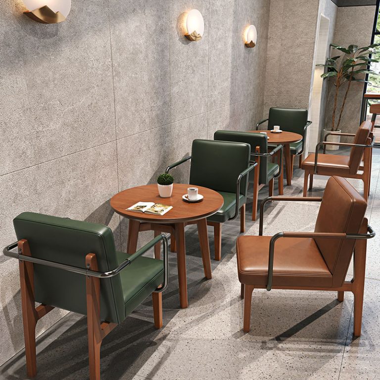 Casual cafe sofas and tables