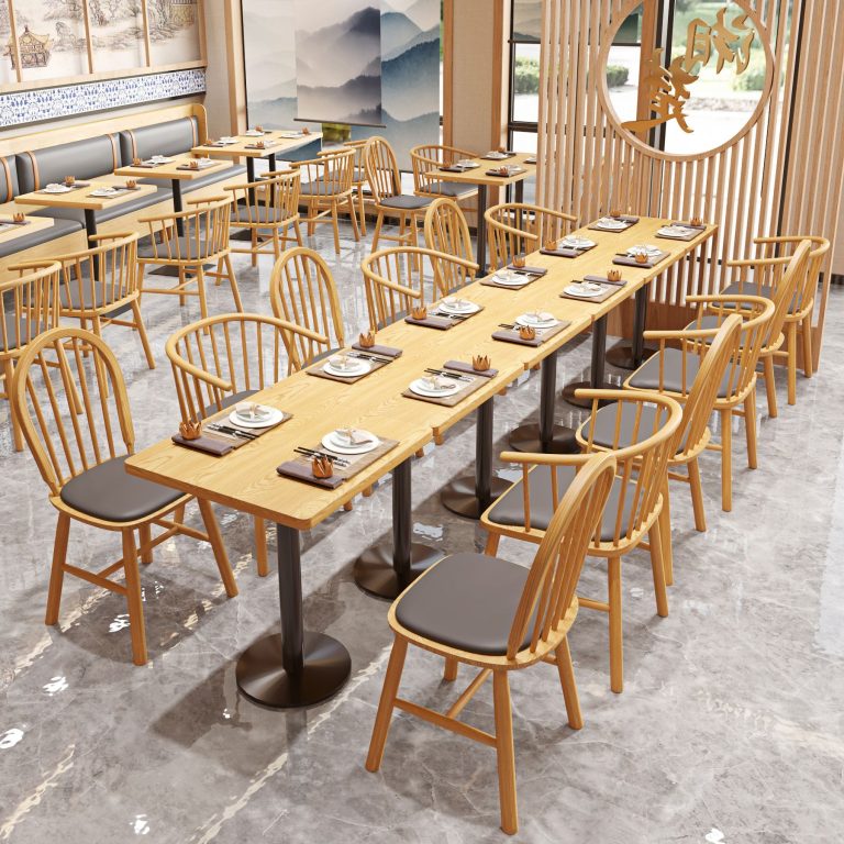 Japanese sushi restaurant tables and chairs