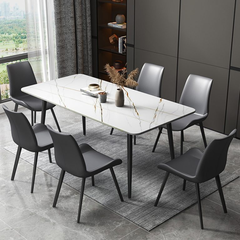 Minimalist Dining Room Suites Dining Table Set 8 Seater Minimalist Sintered Slab Combined With Metal