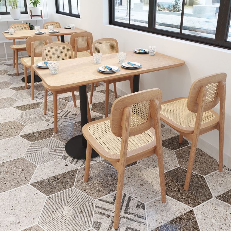 Solid wood coffee table and chairs