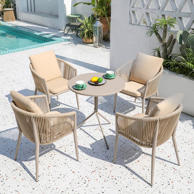 Outdoor tables and chairs